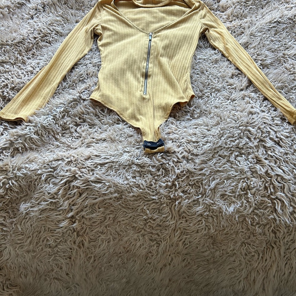 Fashion Nova Mustard Ribbed Kids Bodysuit